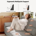 thumbnail image 5 of 71" Loveseat Sofa with Storage Ottoman Adjustable Armrest L-Shaped Sectional Couch for Living Room Gray, 5 of 11