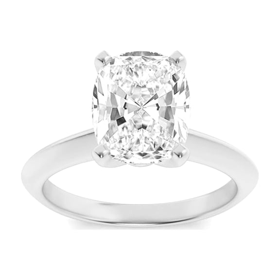 Fireborn IGI Certified 1.5Cttw Elongated Cushion Shaped Lab Grown Diamond (F/VS) Knife Edge Shank Solitaire Engagement Ring in 14K Gold