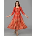 thumbnail image 2 of DWEEP SARA Robe Évasée en Rayonne Rouge, M/38, 2 of 8