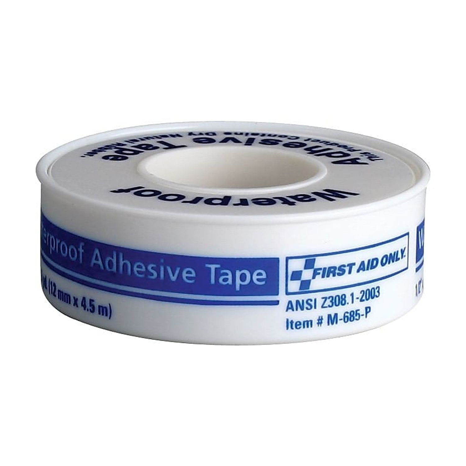 First Aid Only 730015 1 in. x 5 Yard Waterproof-Adhesive Medical Tape with Dispenser, White