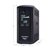CyberPower CP1000AVRLCD Battery Backup UPS, 1000VA/600W, 120V, 8 Outlets, AVR, LCD Display, Black