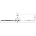 thumbnail image 3 of WAC Lighting Roboto XL Indoor Outdoor 8-Blade Smart Ceiling Fan 70in with Remote Control - 70 Matte Black, 3 of 5