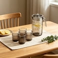 thumbnail image 1 of Apmemiss Clearance Glacial Texture Large Capacity Refrigerator Jug Plastic Transparent Cup Set and Cold Brew, 1 of 6