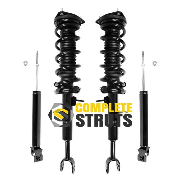 COMPLETESTRUTS - Front Complete Strut Assemblies with Coil Springs and Rear Shock Absorbers Replacement for 2006-2009 Nissan 350Z - Set of 4