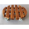 thumbnail image 2 of Soporte con 4 Ruedas para Maceta de Ø 35 Cm para Interiores I Rollos Maceta de Madera Maciza Antideslizante, Marrón, Con Freno, 2 of 4