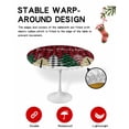 thumbnail image 2 of Round Tablecloth with Elastic Christmas Tree Winter Snowflake Red Black Plaid Waterproof Table Cover Wipeable Fitted Table Cloths for 45"-54" Round Tables Dining Kitchen Indoor Outdoor Use, 2 of 6