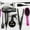 Hair Salon Fuchsia Tools, variant on Elephant Stock Hair Tools On Pink Wall Art - Horizontal Multi Panel Canvas - Lobby Wall Decor - Fashion And Beauty Multi Panel - Pink And Black Decor - 94" x 48"