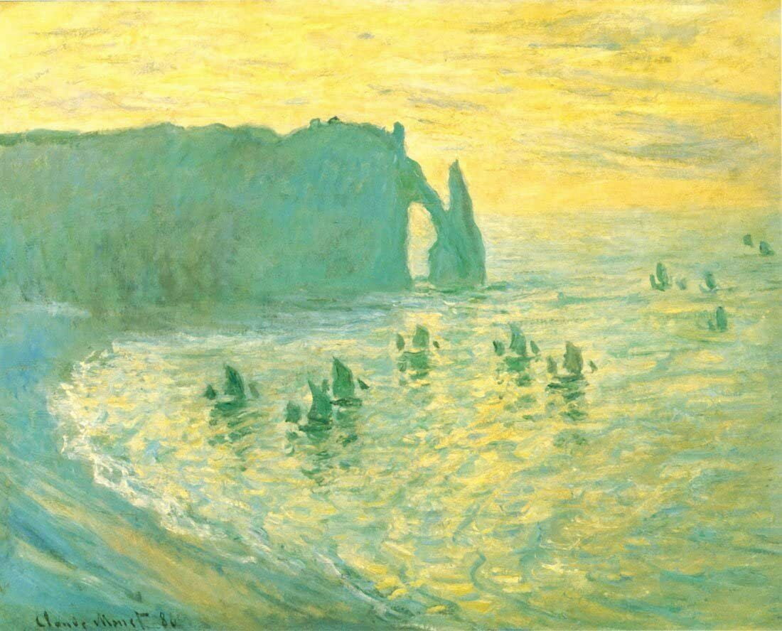 Cliffs At Etretat Monet - Canvas Or Fine Print Wall Art - Walmart.com