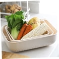 thumbnail image 3 of RENACLIPY Set of 3 Plastic Storage Baskets for Fruits and Vegetables, Kitchen Organizer in Beige, 3 of 8