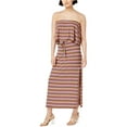thumbnail image 1 of bar III Womens Off Shoulder Maxi Strapless Tiered Dress, Pink, Large, 1 of 2
