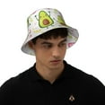thumbnail image 5 of Yiaed Avocado Work Out Print Reflective Stripe Bucket Hat Unisex Funny Outdoor Fisherman Cap Beach Sun Hat, 5 of 5