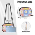 thumbnail image 4 of FORMRS Mini Crossbody Bag for Women Adjustable Rope Shoulder Casual Phone Purse, Light Blue Daisy, 4 of 7