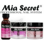 Mia Secret Liquid Monomer 1 oz + Powder 1 oz x 2 (Pink + Natural Pink)