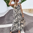 thumbnail image 2 of Vestido HUOGUO Fashion para mujer, verano, cuello en V, estampado casual, 2 of 5