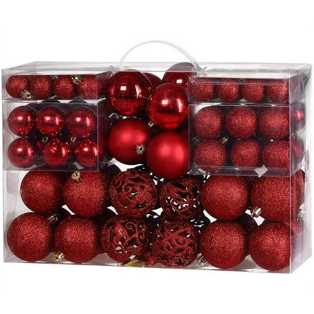 Large red online christmas ball ornaments