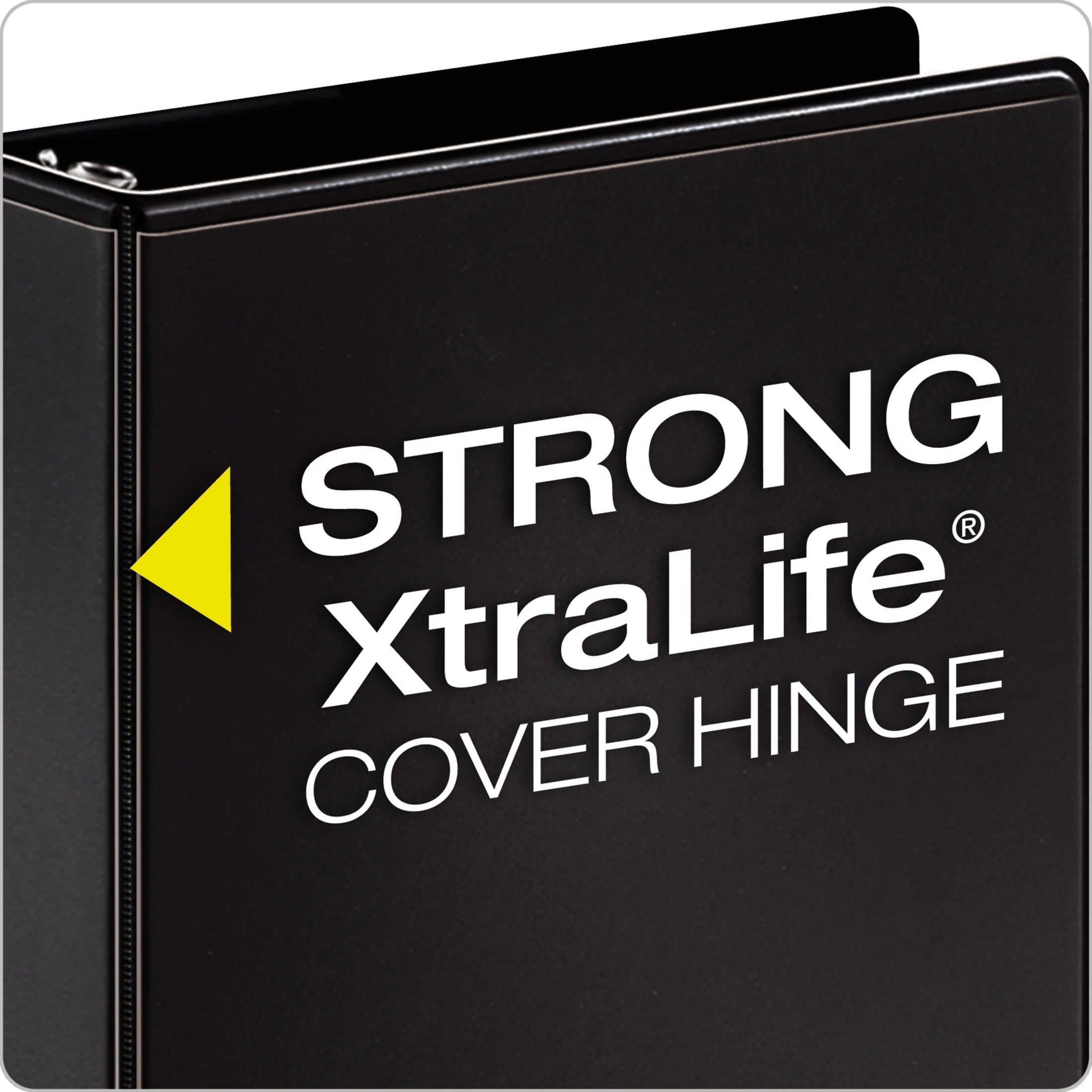 Cardinal Performer ClearVue Slant-D Ring Binder, 3" Cap, 11 x 8 1/2, Black