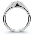 thumbnail image 3 of Pompeii Mens Solitaire Round Diamond Ring 1Ct Anniversary Pinky Ring 14k Gold Lab Grown, 3 of 6