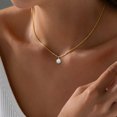 thumbnail image 2 of Collar Dodder Gold Pearl chapado en oro de 14 quilates para mujer, 2 of 7