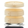 thumbnail image 3 of MIU 10” 2-Tier Bamboo Steamer Basket, 3 of 5