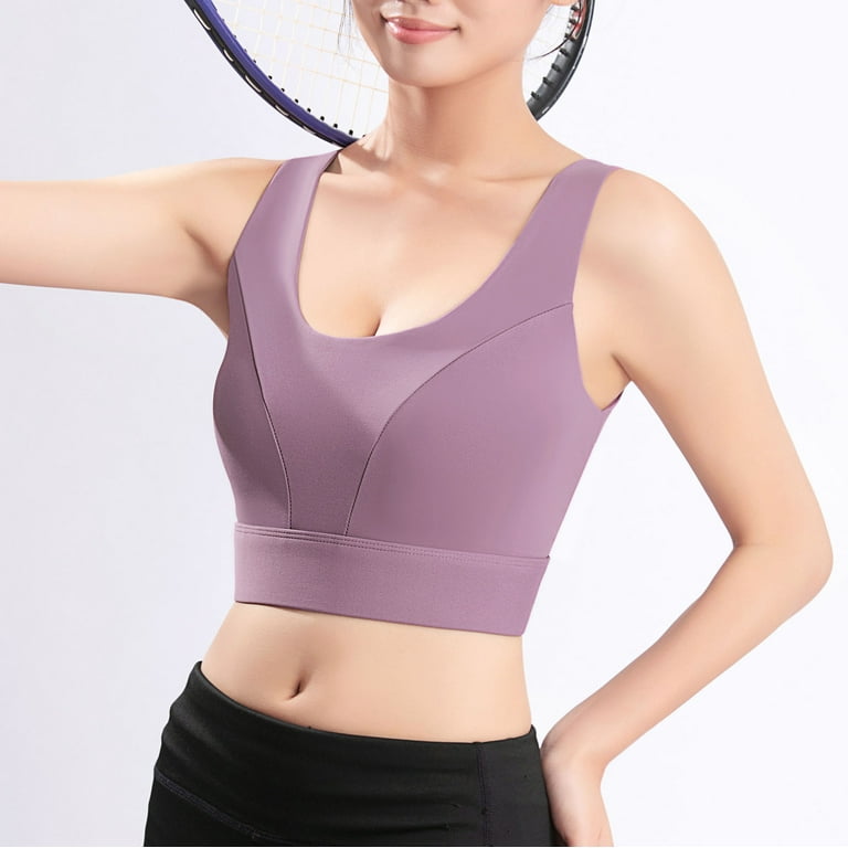 Mrat Clearance Bras for Large Breasts Women's Sports Yoga Bra Shockproof  Everyday Lace V Neck Criss Cross Back Bralette Bras for Large Breasts High