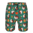 thumbnail image 3 of Logiee Cartoon Turkey Print Mens Swim Trunks Quick Dry Board Shorts,Breathable Hawaii Beach Shorts Swimwear Bathing Suits-3X-Large, 3 of 6
