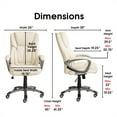 thumbnail image 3 of Serta Chaise de Direction Pivotante pour Bureau at Home Works, Ivoire, 3 of 11