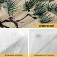 thumbnail image 4 of No Hook Shower Curtains with Snap-in Liner Set, Teal Pine Tree Waterproof Hotel Style Bathroom Shower Curtain, Farmhouse Botanical Country Rustic Breathable Mesh Top Window Bath Curtains 72''x72'', 4 of 9