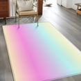 thumbnail image 3 of Teal Pink Ombre Area Rug 3x5 FT, Non Slip Entryway Bedside Carpet, Modern Abstract Art Aesthetics Washable Soft Floor Carpet Indoor Mat Non-Shedding Throw Rug for Dorm Kitchen Home Office, 3 of 9