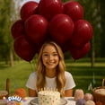 thumbnail image 3 of PMU 12 Inch Deep Burgundy Latex Balloon Pkg/25, 3 of 6