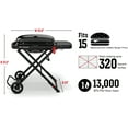 thumbnail image 3 of The Weber Traveler Portable Gas Grill, Stealth Edition, 3 of 14