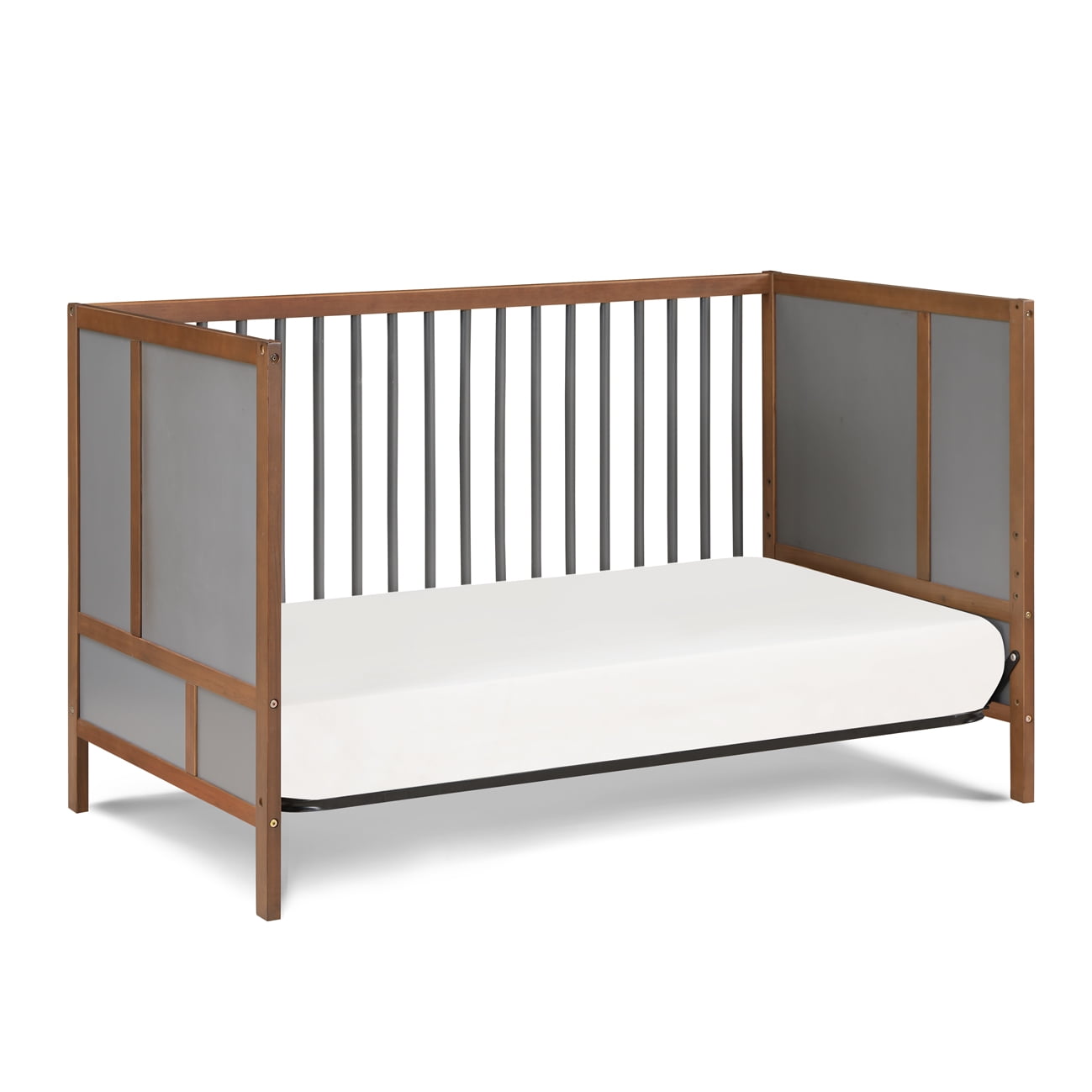 Suite Bebe Pixie  3-in-1 Crib in Walnut/Charcoal