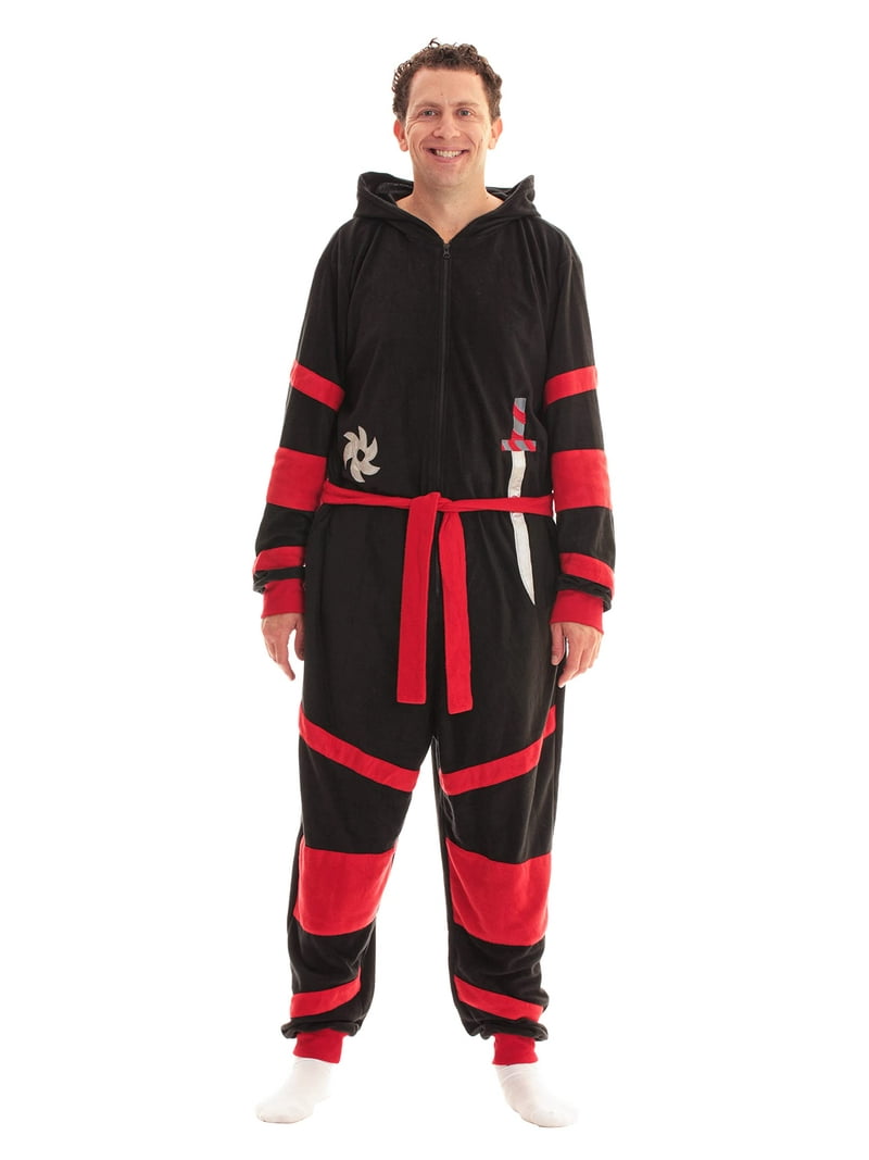 Followme Men's Christmas Onesie, Ninja Pajamas, Microfleece