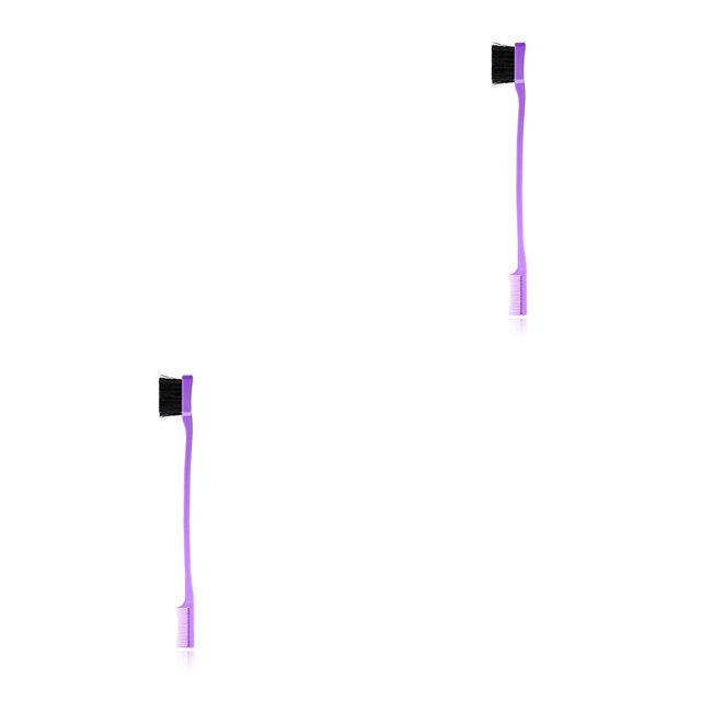 Minnieouse Mango de cepillo para cejas Spoolie Foundation Shaping Eyeliner Pinceles para cejas multicolores Herramienta de maquillaje para ahorrar espacio Morado oscuro 2piezas Minnieouse CBP355003