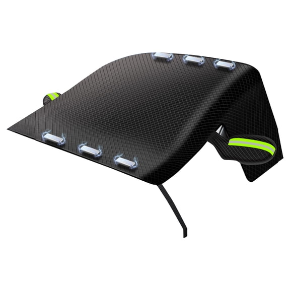 48 Inch Magnetic Thickened Half Car Cover With Windproof Strap, Durable Scratch-Resistant Waterproof Outdoor Car Protective Cover For Sun Protection, Dust Prevention And Rain