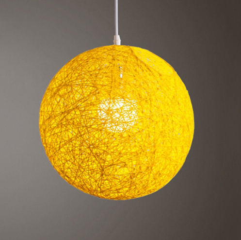 Round Concise Hand-woven Rattan Vine Ball Pendant Lampshade Light Lamp Shades Lamp Chimney(15cm Diameter) - image 3 of 8