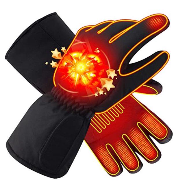Hombres y mujeres recargables, pantalla táctil resistente al agua, guantes con aislamiento térmico, adecuados para deportes de invierno, senderismo al aire libre L JAMW Sencillez