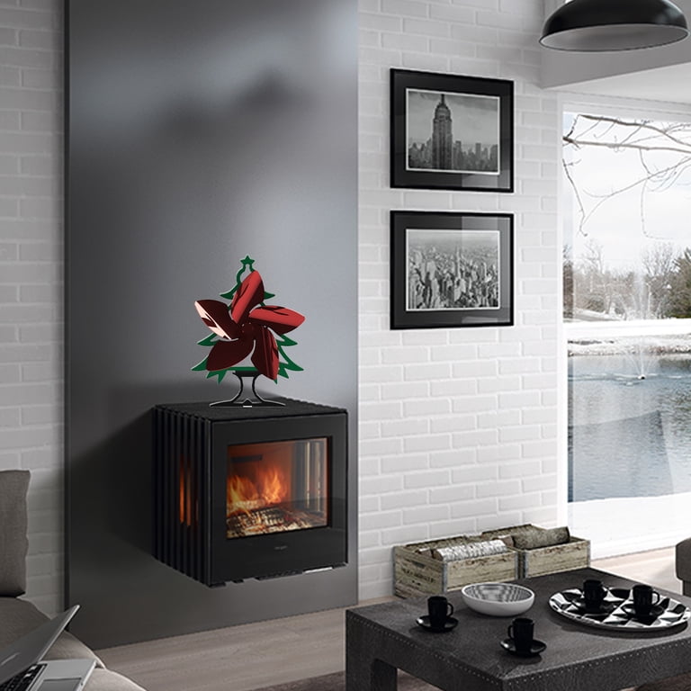 BetterZ Fireplace Fan Creative Shape Heat Resistant Metal Wood Burning  Stove Blower Fan Accessories for Home - Walmart.com