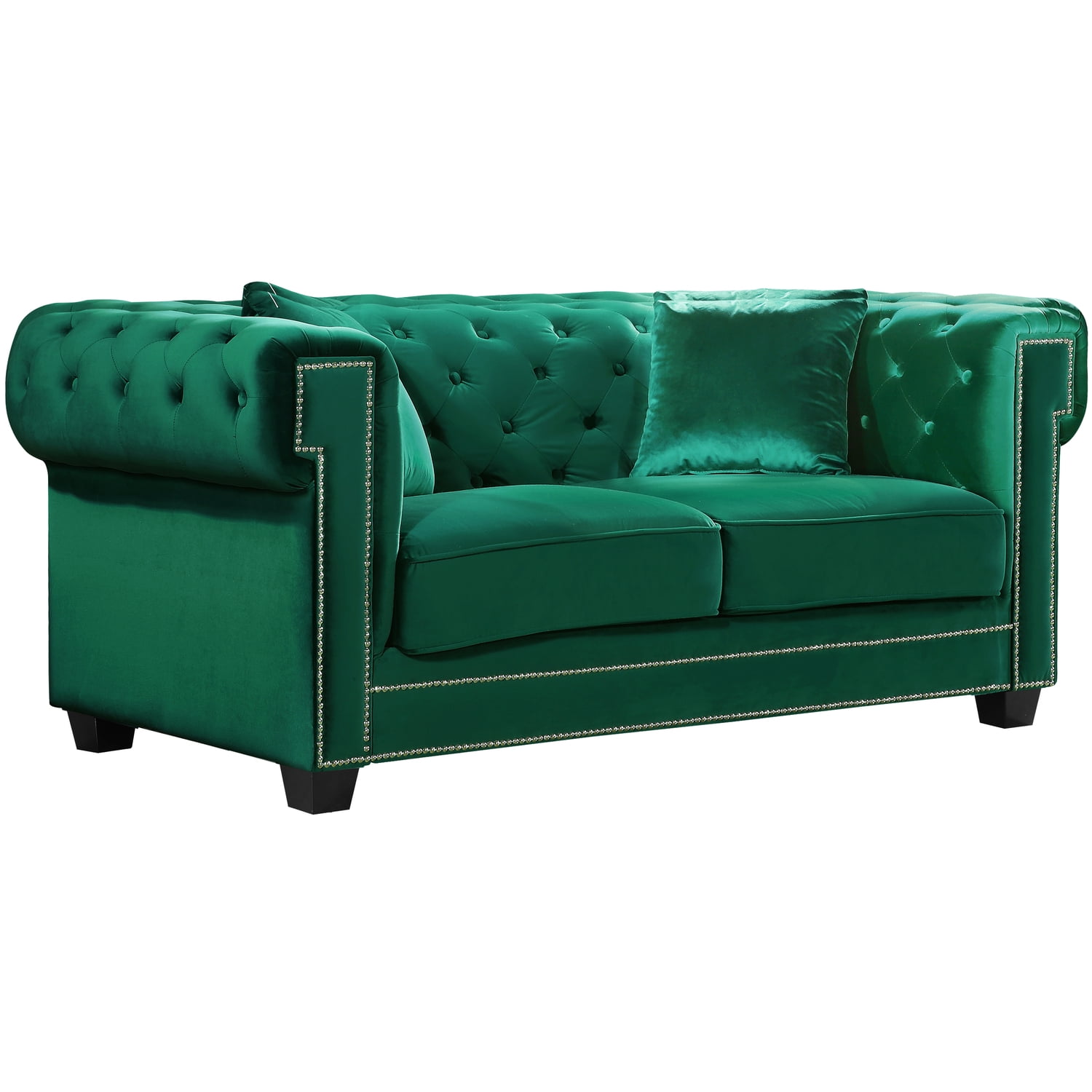 Bowery Green Velvet Velvet,StyleContemporary