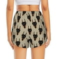 thumbnail image 3 of Picia Cute Black Dog Pattern Women's 2 in 1 Athletic Running Shorts High Waisted Workout Casual Gym Sweat Shorts with Comfy Liner Zipper Pockets-Medium, 3 of 9