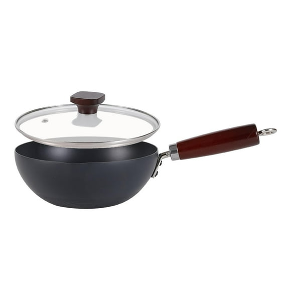 Nonstick Wok with Lid Kitchen Wok Pan with Lid for All Stoves Induction, Gas