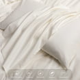 thumbnail image 6 of MooMee Duvet Cover Set King 600-TC 100% Extra Long-Staple Cotton Sateen Silky Smooth Luxury (Creamy White), 6 of 6
