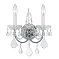 thumbnail image 3 of Crystorama Imperial 2 Light Spectra Crystal Chrome Sconce - 12'' W x 14'' H x 5'' D, 3 of 5