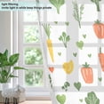 thumbnail image 4 of Yayeee Window Curtains Light Filtering 63"x42" Grommet Panel Pair Home Living Room Decor, Green Cute Vegetables, 4 of 7