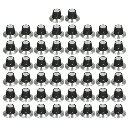 50Pcs Potentiometer Dial Knob Plastic Control Knobs Caps Replacement with 6mm Shaft BEMC1