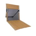thumbnail image 1 of Silla de playa plegable con respaldo y asiento de suelo para exteriores, ideal para parques o como tumbona. Caqui oscuro, 1 of 8
