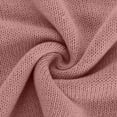 thumbnail image 6 of Hinvhai Plus Size Sweater Tops On Seasonal Clearance Women's Autumn and Winter Long Sleeve Solid Color Sweater Tops Blouse Pink 6(M), 6 of 7