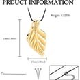 thumbnail image 2 of Fallen leaves Cremation Jewelry Memorial Urn Necklace for Ashes Leaves Urn Pendant Necklace Keepsake, 2 of 7