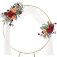 thumbnail image 1 of "Garfans Metal Round Wedding Arch Large Circle Backdrop Stand Decoration Standing Stable for Valentine's Day, Wedding, Birthday Party, Garden Decoration(4.9ft,Gold)", 1 of 7