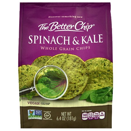 The Better Chip Whole Grain Chips Spinach & Kale -- 6.4 oz pack of (Best Keto Kale Chips)