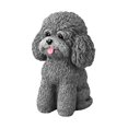 thumbnail image 2 of Estatua de perro sentado, escultura de jardín, micropaisaje, artesanías artísticas, estatua de animal para jardín, decoración del hogar para estante, Gris, 2 of 8